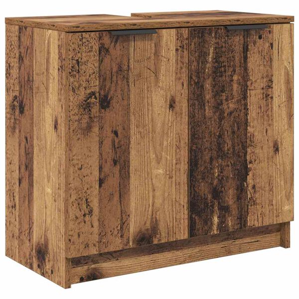 vidaXL Cabinet de salle de bain Bois Ancien 64,5 x 33,5 x 59 cm