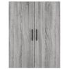 vidaXL Buffet haut Sonoma gris 69,5x34x180 cm Bois d'ing&eacute;nierie