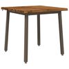 vidaXL 70 x 70 x 75 cm Bois d'Acacia Massif Naturel et caf&eacute; Carr&eacute;