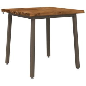 vidaXL 70 x 70 x 75 cm Bois d'Acacia Massif Naturel et caf&eacute; Carr&eacute;