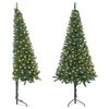 vidaXL Arbre de No&euml;l artificiel d'angle Vert 180 cm PVC et m&eacute;tal