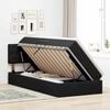 vidaXL Lit de Rangement avec matelas Noir 90 x 190 cm Velours