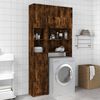 vidaXL Armoire de bain Chêne fumé 32x25,5x190 cm Bois d'ingénierie