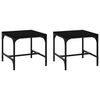 vidaXL Tables d'appoint 2 pcs Noir 40x40x35 cm Bois d'ing&eacute;nierie
