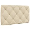 vidaXL Coussin de t&ecirc;te de lit cr&egrave;me 90 cm tissu