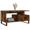 vidaXL Table basse Chêne fumé 90x49x45 cm Bois d'ingénierie