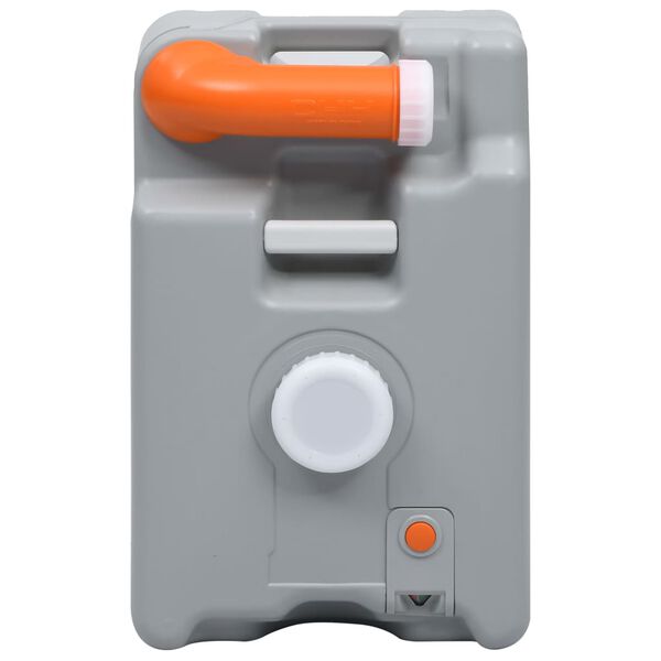 vidaXL R&eacute;servoir d'eau sur roues pour camping 25 L Gris