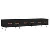 vidaXL Meuble TV noir 150x36x30 cm bois d'ing&eacute;nierie