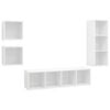 vidaXL Ensemble de meuble TV 4 pcs Blanc Bois d'ing&eacute;nierie