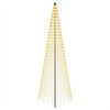 vidaXL Arbre de No&euml;l LED 285 cm 744 LED Blanc chaud Fer Noir