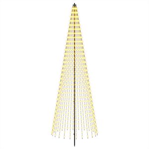 vidaXL Arbre de No&euml;l LED 285 cm 744 LED Blanc chaud Fer Noir
