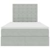 vidaXL Lit avec rangement et matelas Gris clair 120 x 190 cm Velours
