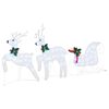 vidaXL Rennes LED 3 pc Blanc Froid 43 x 18 x 66 cm tissu