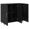 vidaXL Buffet Ch&ecirc;ne noir 90 x 34 x 80 cm Bois d'ing&eacute;nierie