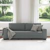 vidaXL Canap&eacute; &agrave; 3 places gris fonc&eacute; 180 cm tissu
