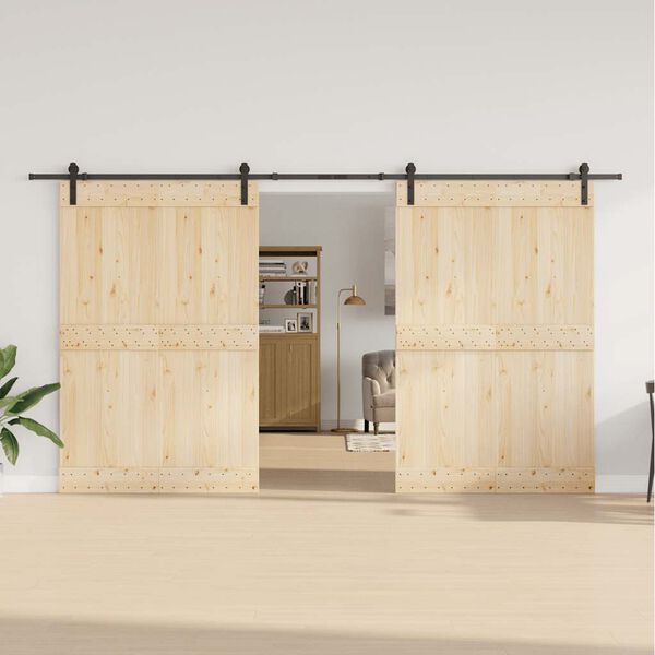 vidaXL Kit de quincaillerie de porte coulissante 400 cm acier noir