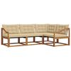 vidaXL Ensemble de canap&eacute;s d'ext&eacute;rieur 4 pc Naturel et Beige
