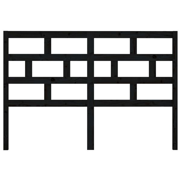 vidaXL Tête de lit Noir 166x4x100 cm Bois massif de pin