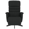 vidaXL Fauteuil inclinable avec repose-pieds noir similicuir