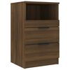 vidaXL Table de chevet Ch&ecirc;ne marron Bois d'ing&eacute;nierie