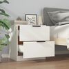 vidaXL Tables de chevet 2 pcs Blanc Bois d'ing&eacute;nierie