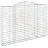 vidaXL Panier de gabions arqu&eacute; 300x30x200/220 cm Fer galvanis&eacute;
