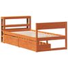 vidaXL Cadre de lit sans matelas cire marron 90x190 cm bois pin massif