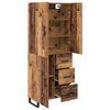 vidaXL Haut Armoire avec tiroir 2 pcs Bois Ancien 69,5 x 34 x 180 cm