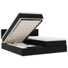 vidaXL Lit ottoman avec matelas & LED Noir 160x200cm similicuir