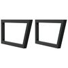 vidaXL Supports d'&eacute;tag&egrave;res pour lavabo 2 pcs noir trap&egrave;ze acier