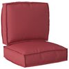 vidaXL Set de coussins de palette 2 pcs Bordeaux Tissu Oxford