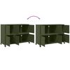 vidaXL Buffet vert olive 100,5x39x72 cm acier