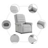 vidaXL Fauteuil inclinable gris nuage tissu