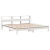 vidaXL Lit biblioth&egrave;que sans matelas blanc 200x200 cm bois pin massif