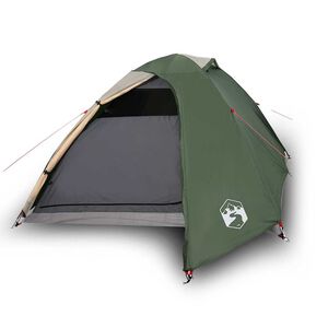 vidaXL Tente de camping &agrave; d&ocirc;me 3 personne vert imperm&eacute;able