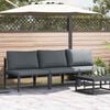 vidaXL Mobilier de jardin avec coussin avec oreiller Anthracite Acier