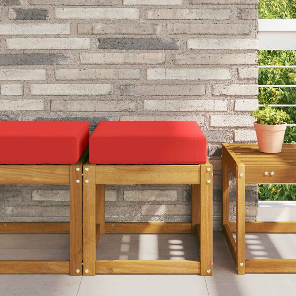 vidaXL Coussin de Si&egrave;ge d'Ext&eacute;rieur Rouge 40 x 40 x 8 cm