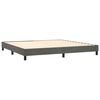 vidaXL Sommier &agrave; lattes de lit et matelas Gris fonc&eacute; 200x200cm Velours