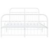 vidaXL Cadre de lit m&eacute;tal sans matelas et pied de lit blanc 140x190 cm