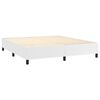 vidaXL Sommier &agrave; lattes de lit avec matelas Blanc 160x200cm Similicuir