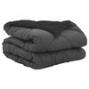 vidaXL Duvet d'&eacute;t&eacute; simple Noir et anthracite 200 x 155 cm Microfibre
