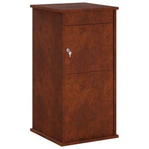 vidaXL bo&icirc;te aux lettres Rouill&eacute; 50 x 52 x 100 cm Acier patin&eacute;