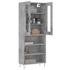 vidaXL Buffet haut Gris b&eacute;ton 69,5x34x180 cm Bois d'ing&eacute;nierie