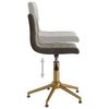 vidaXL Chaise pivotante de salle &agrave; manger Gris fonc&eacute; Velours