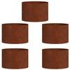 vidaXL Anneau de jardini&egrave;re 5 pc Rouill&eacute; 30 x 30 x 20 cm Acier patin&eacute;
