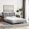 vidaXL Lit avec matelas Hvar gris clair 120x200 cm tissu