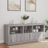 vidaXL Buffet avec lumières LED sonoma gris 162x37x67 cm