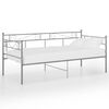 vidaXL Cadre de canap&eacute;-lit sans matelas gris m&eacute;tal 90x200 cm