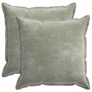 vidaXL Housse de coussin 2 pcs HOUTEN Vert 70 x 70 cm Tissu Chenille
