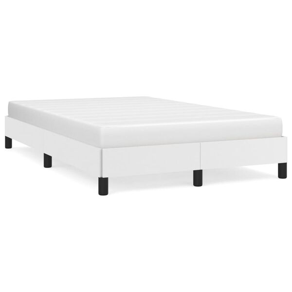 vidaXL Cadre de lit sans matelas blanc 120x190 cm similicuir